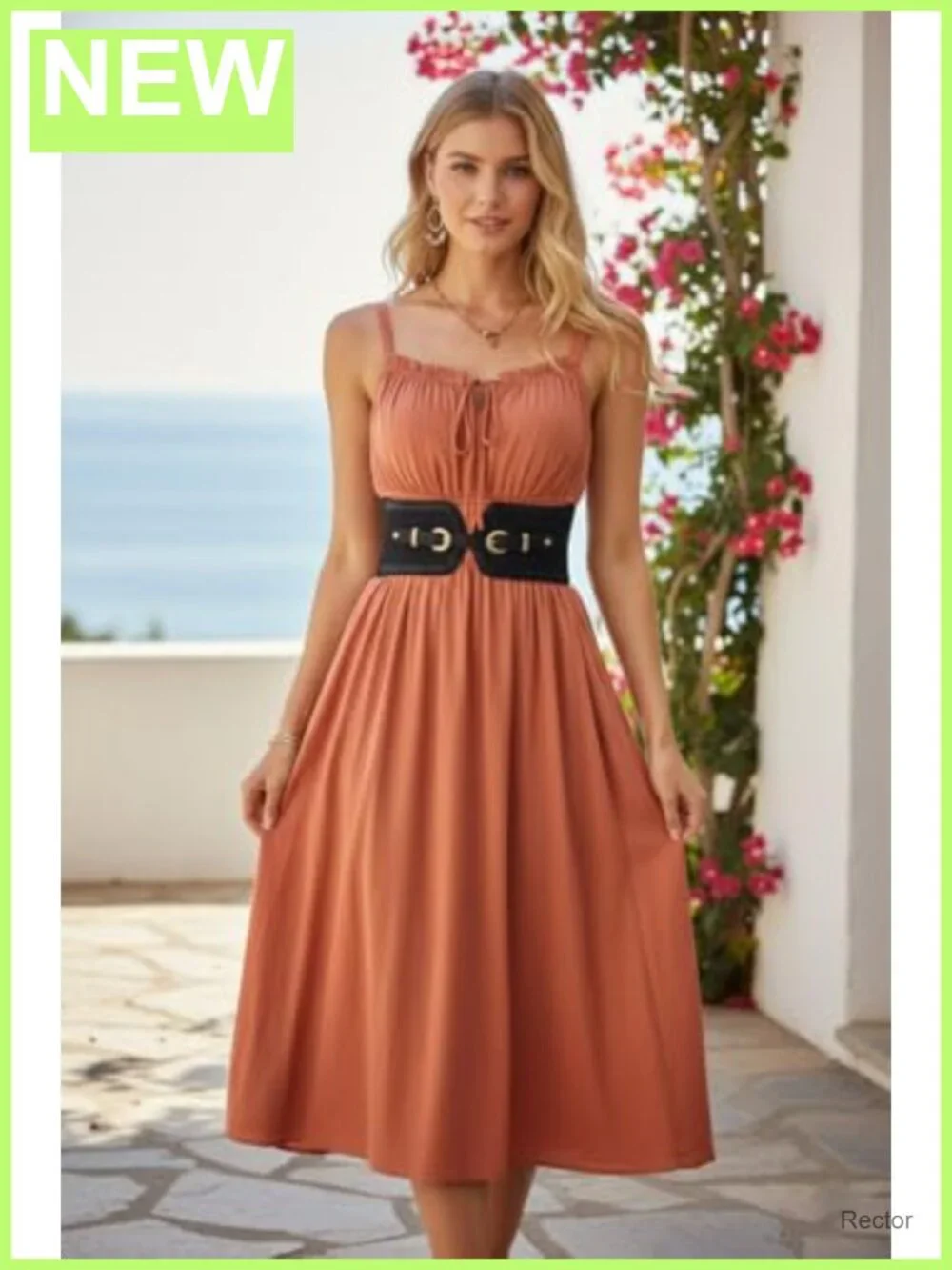 Wide Corset Belt Elastic Stretchy Waspie Waist Belt Faux Leather